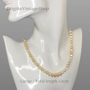 Mother-of-pearl pearl necklace shape shell seed pearls natural mother-of-pearl overlay vintage gift mother-of-pearl wedding more to item...