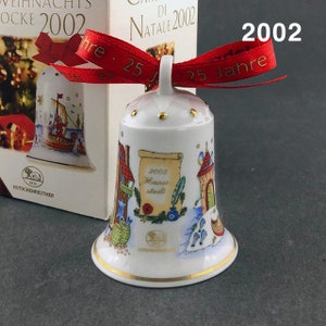 Hutschenreuther Christmas porcelain bell 2002 „Hansestadt“ Ole Winther limited collector&#39;s edition Christmas decoration, &gt; article...