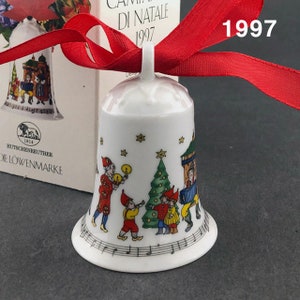 Hutschenreuther Christmas porcelain bell 1997 “Mittenwald” Ole Winther limited collector&#39;s edition Christmas decoration, &gt; article...