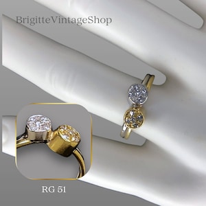 Gold jewelry Duo Ring 750 Bicolor Ring Brilliant Ring Jeweller Goldsmith&#39;s work Design Statement Ring special gift more to the article...