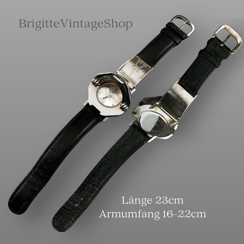 #BrigitteVintagShop HI-TEK Kompass Armbanduhr Kuppeldeckel klappbar Alexander Design London Post Modern Unisex