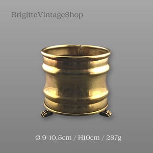 Messing Cachepot ø10,5cm Art Deco Stil Krallenfüße Handarbeit Tischdeko Wohnakzente Vintagesammlergeschenk Messinghochzeit mehr zum Artikel…