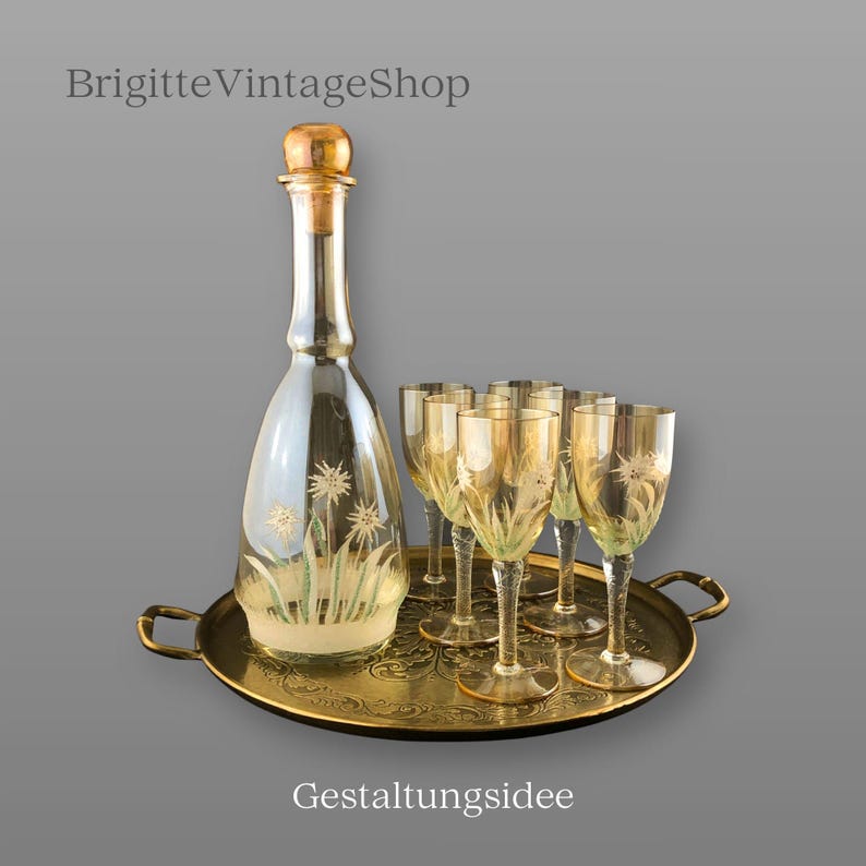 #BrigitteVintageShop Messing Henkeltablett Ø38cm Gilde Handwerk Florale Gravur Serviertablett Orientstil Antik Design Geschenk Messinghochzeit