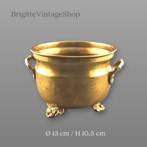 Brass cachepot ø13cm jardiniere planter indoor bowl antique shape collector&#39;s gift table decoration brass wedding more to the article...