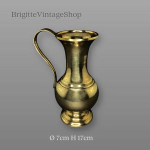 Messing Henkelvase Kanne Krug Biedermeierstil Balusterform Vintage Wohnkultur Messingsammler Geschenk Messinghochzeit mehr zum Artikel…