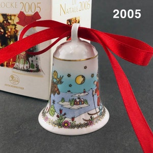 Hutschenreuther Christmas porcelain bell 2005 „Land der 100 Seen“ Ole Winther limited collector&#39;s edition Christmas decoration, &gt; article...