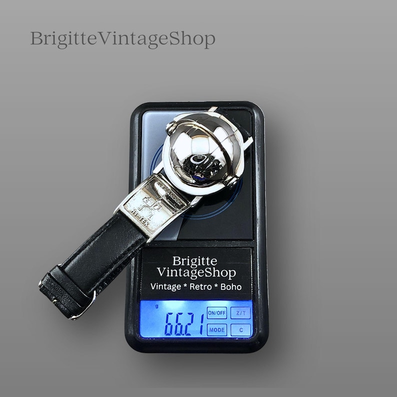 #BrigitteVintagShop HI-TEK Kompass Armbanduhr Kuppeldeckel klappbar Alexander Design London Post Modern Unisex