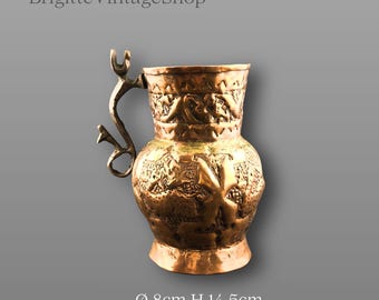 Copper smithing craftsmanship 19th century artifact primitive traditional art Eastern European  collector's item more about the item...