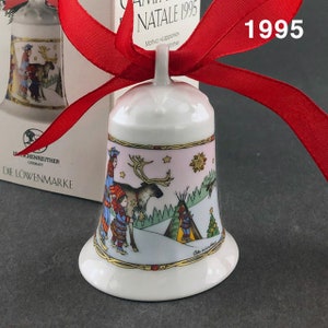 Hutschenreuther Christmas porcelain bell 1995 “Lappland” Ole Winther limited collector&#39;s edition Christmas decoration, &gt; article...