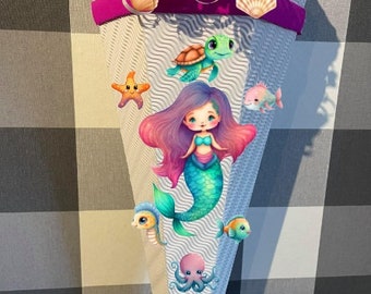 Bastelset für Schultüte Zuckertüte Meerjungfrau Aqua Verschiedene Farben