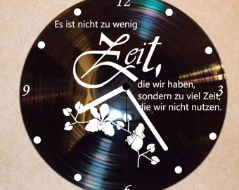 Schallplatten Uhr , Wanduhr Zeit