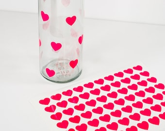 NEON stickers dishwasher safe hearts bicycle stickers