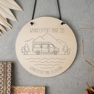 Camping sign personalized wood