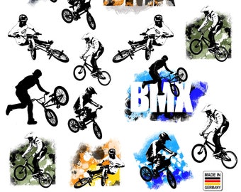 Aufkleber wasserfest BMX, Sticker, BMX Aufkleber, wasserfeste Sticker, BMX, spülmaschinenfeste Sticker, bmx jumper