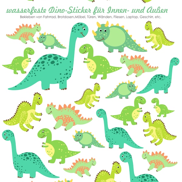 spülmaschinenfeste Sticker Dino