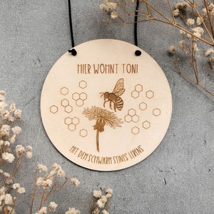 Beekeeper Bee Shield personalized wood