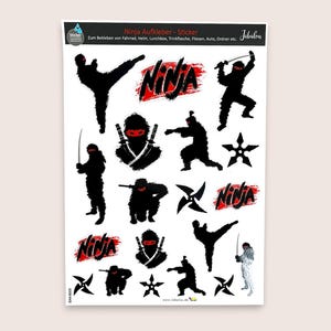 Sticker waterproof Ninja, sticker, Ninja sticker, waterproof stickers, Ninja, dishwasher-safe stickers, Ninja fighter image 1