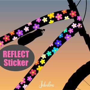 Reflective Bike Stickers, Flowers, Bike Stickers, Bike Stickers, Bike  Stickers, Glow at Night, Stickers, Stickers 