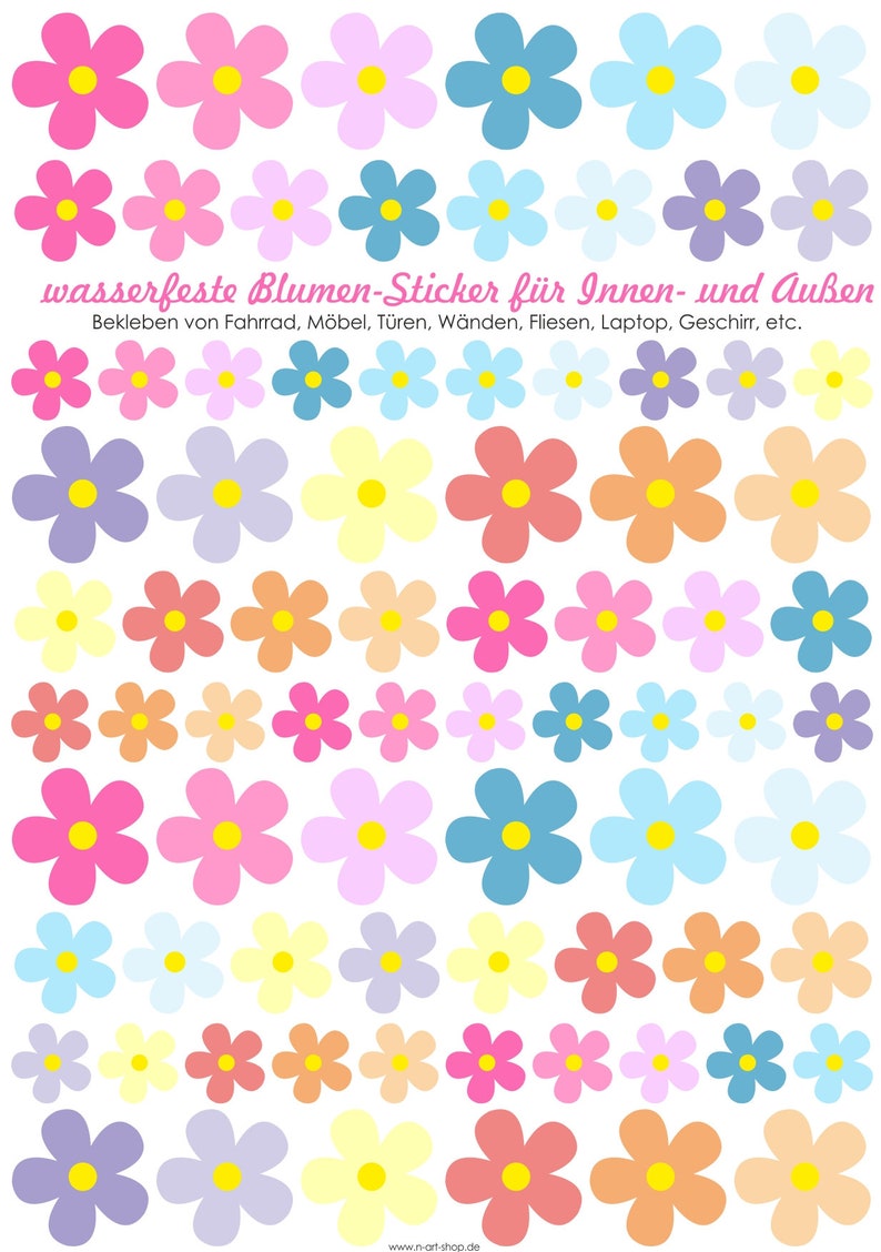 Flowers bicycle stickers, stickers for bicycles, stickers bicycles, bicycle stickers, waterproof stickers, stickers, pastel flowers image 4