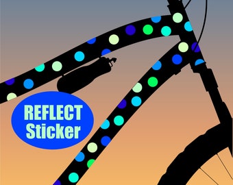 Confetti REFLECTIVE stickers waterproof, SEA, dots stickers reflective, polka dots stickers, dots stickers, reflective stickers