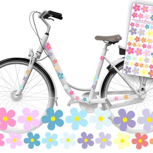 Flowers bicycle stickers, stickers for bicycles, stickers bicycles, bicycle stickers, waterproof stickers, stickers, pastel flowers image 2