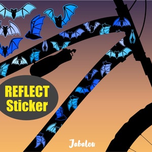 Bat blue REFLECTIVE stickers