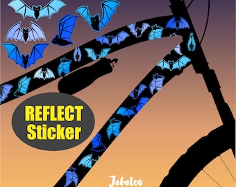 Blue bat reflective stickers
