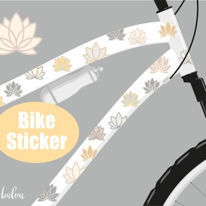 Bicycle sticker Lotus Lily ochre