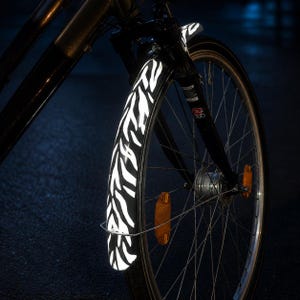 Reflective bicycle stickers, zebra animal print stickers