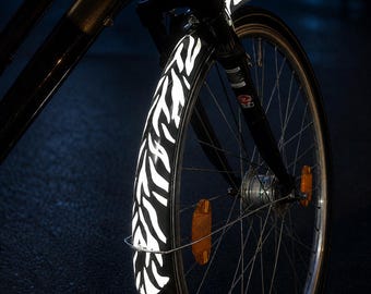 Reflective bicycle stickers, zebra animal print stickers