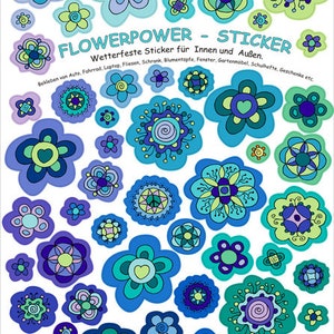 Adesivo fiori impermeabili, adesivi, adesivi, fiori, fiori blu, adesivi impermeabili, lavabili in lavastoviglie, portapranzo, piastrelle, porte