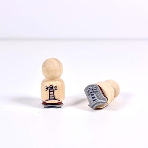 Mini stamp 15 mm lighthouse stamp
