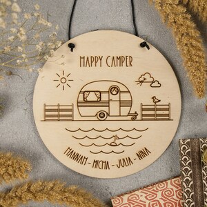 Camping sign personalized wood