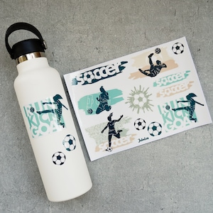 Waterproof sticker football soccer girl