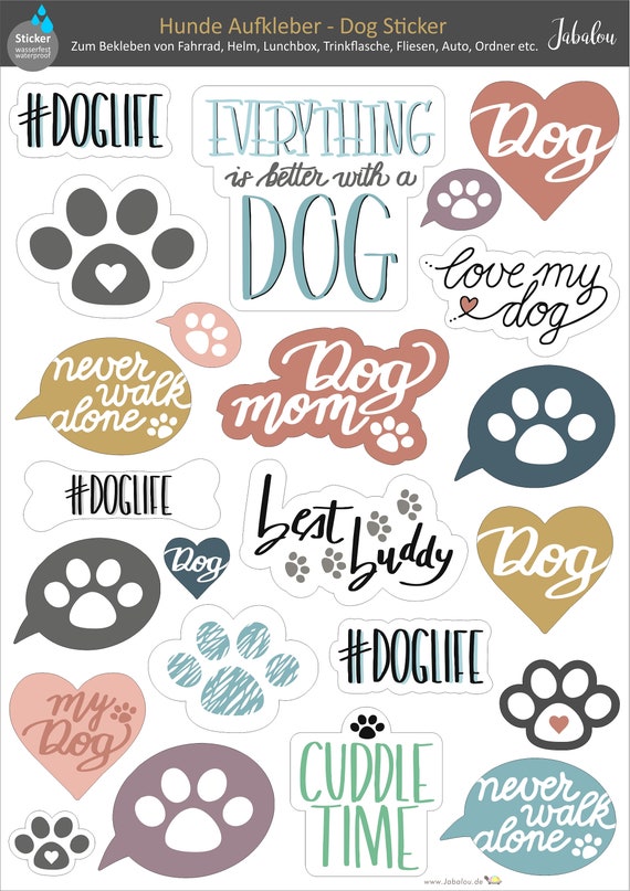 Waterproof Dogs Planner Dog Stickers - Etsy