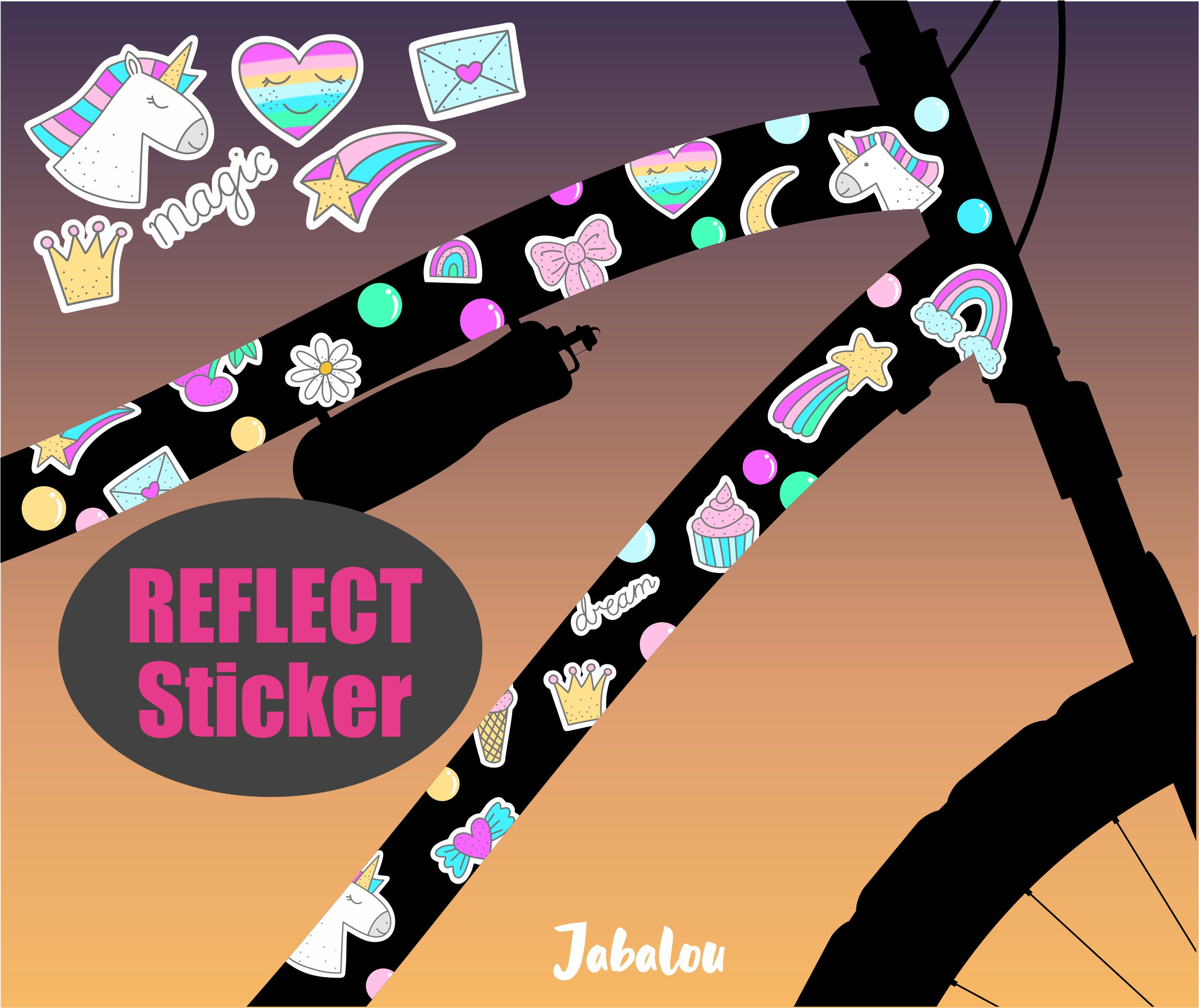 Unicorn REFLECTIVE Stickers Etsy