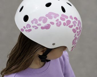 Bicycle stickers leopard print PINK - weatherproof bicycle stickers for bicycle & helmet