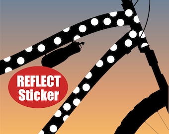 Confetti REFLECTIVE stickers waterproof, WHITE, dots stickers reflective, polka dots stickers, dots stickers, reflective stickers