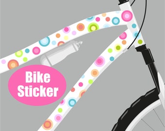 Punkte Aufkleber fürs Fahrrad, Dots, Sticker Fahrrad, Fahrradaufkleber, Fahrradsticker, wasserfeste Sticker, Aufkleber, pastell