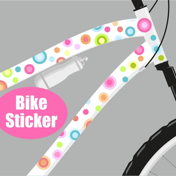 Punkte Aufkleber fürs Fahrrad, Dots, Sticker Fahrrad, Fahrradaufkleber, Fahrradsticker, wasserfeste Sticker, Aufkleber, pastell