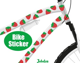 Strawberry bicycle stickers, stickers for bicycles, bicycle stickers, waterproof stickers, stickers