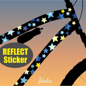 reflective bicycle stickers, stars, stickers for bicycles, bicycle stickers, bicycle stickers, glow at night, stickers, stickers