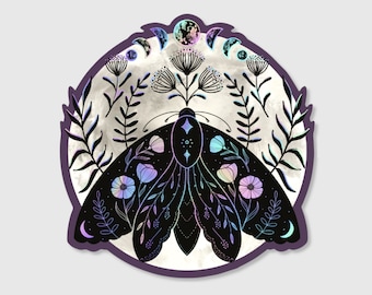 Holographic Falter Nachtfalter Gothic Sticker