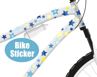 Fahrradaufkleber Sterne, Aufkleber fürs Fahrrad, Fahrradaufkleber, Fahrradsticker, wasserfeste Sticker, Aufkleber Sterne Fahrrad, Aufkleber