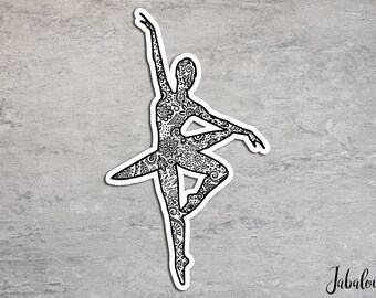 Balletttänzerin Aufkleber, Tänzerin Sticker Auto, Autoaufkleber, wasserfester Sticker Ballett, Balletttänerzin, Zentangle, Ballerina