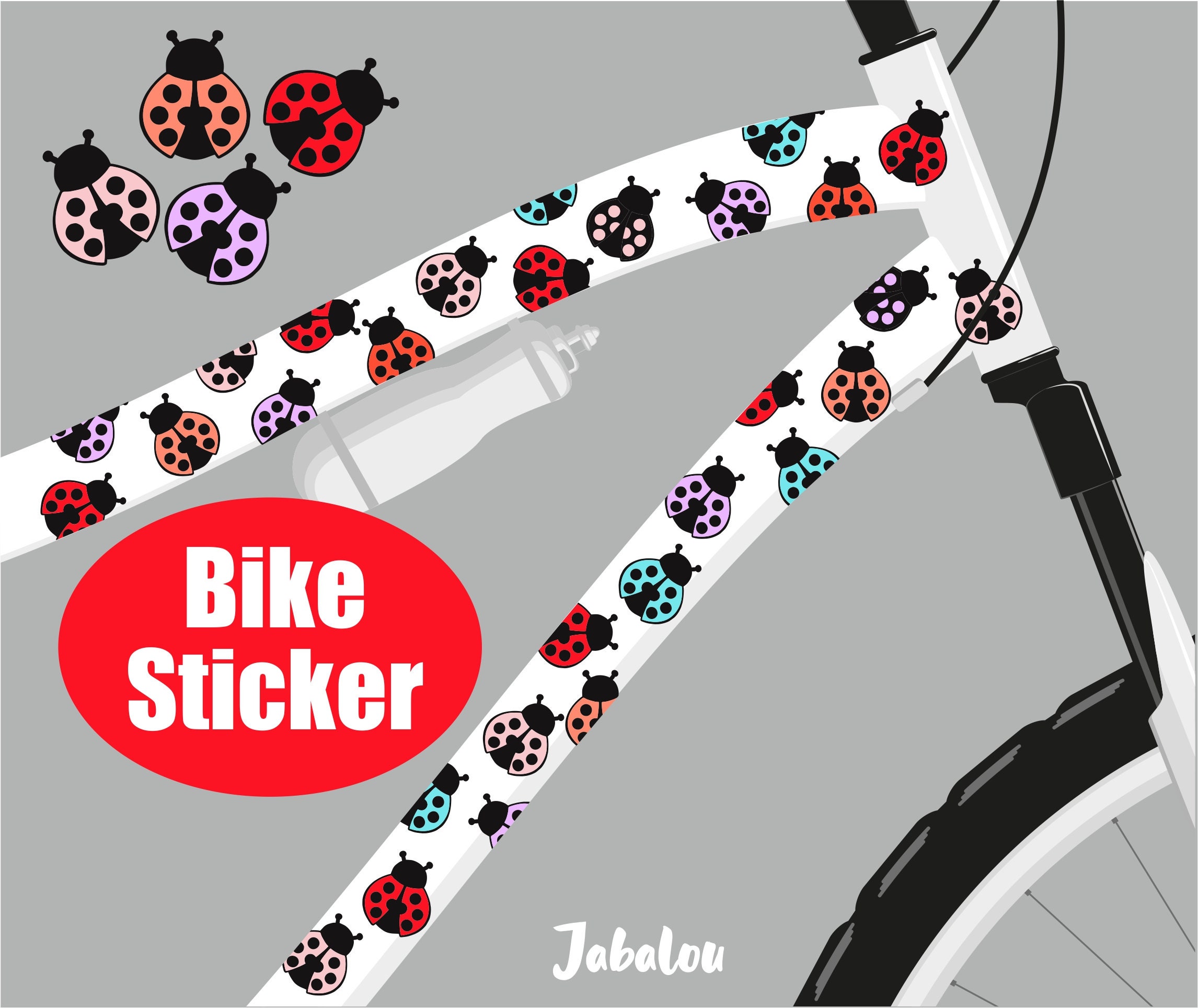 Bicycle Sticker Ladybug - Etsy