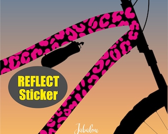Reflective Animal Print Stickers PINK