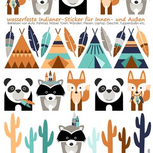 Stickers waterproof Indians, stickers, stickers, waterproof stickers, dishwasher safe, bread tin, tiles, Indian tent, teepee image 4