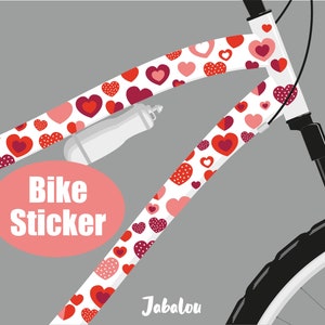Pegatinas de corazón para bicicletas, pegatinas bicicletas, pegatinas bicicleta, pegatinas bicicleta, pegatinas impermeables, pegatinas, corazones