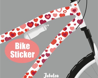 Heart stickers for the bike, bike stickers, bike stickers, bike stickers, waterproof stickers, stickers, hearts